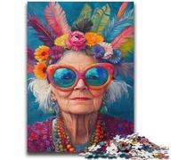 Happy Grandma Puzzles for Adults Teens 2000 Pieces,Help The Brain Exercise Addictive Toys to Cultivate Patience Great Gift (70X100cm)