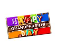 Happy grandparents day Chocolate Bar Wrapper Novelty Gift Present for Daddy Mummy grandma grandpa mother father (#1922) (with chocolate bar)