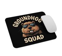 Happy Groundhog Day 2025 Funny Groundhog Squad Mouse Mat Durable Desk Mat Non-Slip Rubber Base Mousepad For Pc Home Computer 25X30Cm