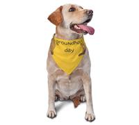 Happy Groundhog Day Dog Bandanas Triangle Bibs Pet Scarf For Small Medium Large Dogs And Cat