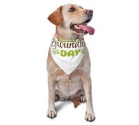 Happy Groundhog Day Dog Bandanas Triangle Bibs Pet Scarf For Small Medium Large Dogs And Cat