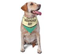 Happy Groundhog Day Dog Bandanas Triangle Bibs Pet Scarf For Small Medium Large Dogs And Cat