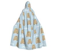 Happy Groundhog Day Halloween Witch Cloak Unisex Hooded Cloak For Festive Party Costume