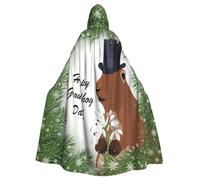 Happy Groundhog Day Halloween Witch Cloak Unisex Hooded Cloak For Festive Party Costume