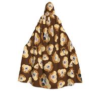 Happy Groundhog Day Halloween Witch Cloak Unisex Hooded Cloak For Festive Party Costume