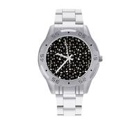 Happy Groundhog Day Pattern Men's Watches Stainless Steel Watch Strap Analog Quartz Watch Business Wristwatches