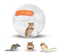 Happy Habitats Clear Hamster Exercise Ball (7”) - Sturdy Dwarf Hamster Ball for Safe, Active Play - Ventilated Small Animal Toys for Gerbils, Mice & Other Small Pets - Must-Have Pet Rat Accessories