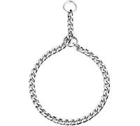 HAPPY HACHI Choke Chain for Dogs 45cm, Strong Slip Chain Collars Anti Chew for Medium Large Pet Dog, Silver Metal Necklace for Puppy Training Walking