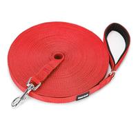 HAPPY HACHI Dog Training Lead, Long Line Nylon Leash for Small Medium Large Dogs Puppy Pets Recall Training, Obedience Tracking, Backyard (Red, 25m /82ft)