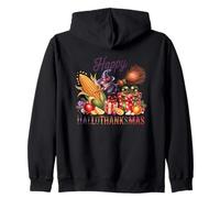 Happy HalloThankMas Witch Cornucopia Gifts Zip Hoodie