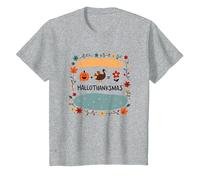 Happy Hallothanksmas Fall Winter Spring Holiday Fusion T-Shirt, Kids, Heather Grey, 6 Years