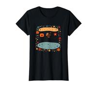 Happy Hallothanksmas Fall Winter Spring Holiday Fusion T-Shirt, Women, Black, L