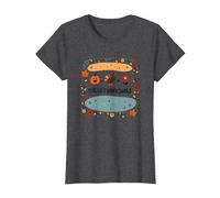 Happy Hallothanksmas Fall Winter Spring Holiday Fusion T-Shirt, Women, Dark Heather Grey, S
