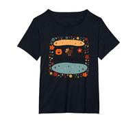 Happy Hallothanksmas Fall Winter Spring Holiday Fusion T-Shirt, Women's Plus, Black, 4X