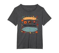 Happy Hallothanksmas Fall Winter Spring Holiday Fusion T-Shirt, Women's Plus, Dark Heather Grey, 5X