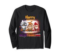 Happy HalloThanksMas Gnome Spooky Thankful Merry X-mas Long Sleeve T-Shirt