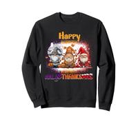 Happy HalloThanksMas Gnome Spooky Thankful Merry X-mas Sweatshirt