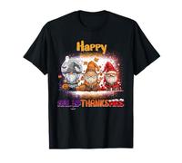 Happy HalloThanksMas Gnome Spooky Thankful Merry X-mas T-Shirt