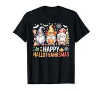 Happy Hallothanksmas Gnomes Halloween Christmas T-Shirt