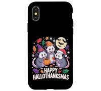 Happy Hallothanksmas Opossum Pumpkin Fun Case for iPhone X/XS