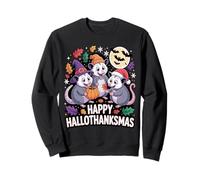 Happy Hallothanksmas Opossum Pumpkin Fun Sweatshirt