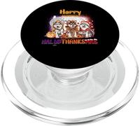 Happy HalloThanksMas Siberian Husky Spooky Thankful Merry PopSockets PopGrip for MagSafe