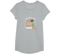 Happy Hallothanksmas Triple Holiday Threat Celebration T-Shirt, Girls, Heather Grey, Large