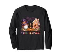 Happy Hallothanksmas Witch Gingerbread Mashup Long Sleeve T-Shirt