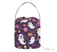 Happy Halloween Are You Scared Yarn Bags Knitting Needle Organizer Portable Storage Bag for Knit Crochet Crochet Supply