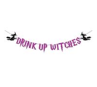 Happy Halloween Banners - Horror DRINK UP WITCHES Banner Hanging Flag for Indoor/Outdoor Party Decoration