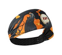Happy Halloween Bat Candy Corn Tree Crows_1 no slip gym headbands for women Elastic hairbands for women's hair for washing face Volleyball Yoga Workouts