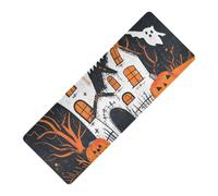 Happy Halloween Bat Pumpkin printed yoga Thick 1 mm for gym non slip, with carrying bag tapete para ejercicio 71x26 inches