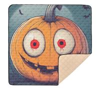 Happy Halloween Bloody Eyes Boo Cute Foldable Baby Gym & Activity Mat for Indoor Outdoor Cozy Breathable Baby Play Tummy Time Mat for Baby Toddler Infant, 50'' x 50''