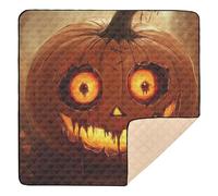 Happy Halloween Bloody Eyes Boo Large Non-Slip Baby Activity Play Mat for Floor Lightweight Infant Play Mat for Baby Kids Toddlers Infants, 50'' x 50''