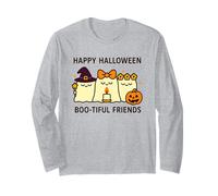 Happy Halloween Boo-Tiful Friends Kawaii Ghosts Pumpkin Long Sleeve T-Shirt