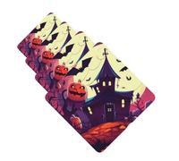 happy halloween Car Air Freshener Cards for Women Men 4 Pack Cute Car Accessories Long Lasting Scent Car Diffuser Hanging Auto Aromatherapy Tablets Car Fresheners Gifts
