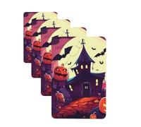 happy halloween Car Air Freshener Cards Set of 4 Pieces Long Lasting Hanging Scented Cards for Bedroom Wardrobe Car Aromatherapy Tablets for Men Women Rearview Mirror Pendant
