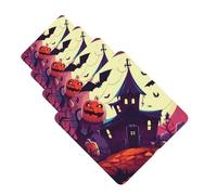 happy halloween Car Air Freshener Cards Set of 4 Pieces Long Lasting Hanging Scented Cards for Bedroom Wardrobe Car Aromatherapy Tablets for Men Women Rearview Mirror Pendant