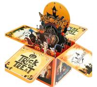 Happy Halloween Card, Handmade Halloween Cards, Popup 3D Handmade Postcards Decoration for Girls Women Men Boys Friends Family