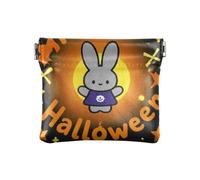 Happy Halloween Cartoon Cute Rabbit Fashion Women Leather Cash Wallet Fancy Mini Makeup Bag for Women bolsitas para