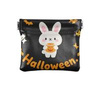 Happy Halloween Cartoon Cute Rabbit Fashion Women Leather Coin Purse Waterproof Mini Coin Purse Pouches for Men Women Travel monedas para