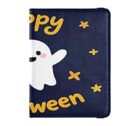 Happy Halloween Cartoon Cute White Unique Leather decorative passport holder for travel women Wallet Combo Passport Holder Case Lightweight, Happy Halloween cartoon cute white Unique, One Size