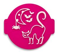 Happy Halloween Cat Embosser Stamp for Icing, Fondant, Cupcake, Cake, Cookie, Baking, Decoration, Made in UK by 1066 Factory