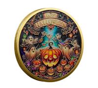 Happy Halloween Collectible Coin - Happy Halloween Metal Coin | Happy Halloween Gold Sturdy Metal Coin | Collectible Party Favor, Creative Commemorative Coin for Enthusiast