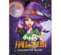 Happy Halloween Coloring Book: For children ages 3 to 6 with simple and easy designs for relaxation and stress relief.