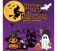 Happy Halloween Coloring Book: Spooky and Cute Halloween Designs - Pumpkins, Ghosts, Witches, Bats, Haunted Houses & More - Fun Coloring Activity for Kids Ages 4-10