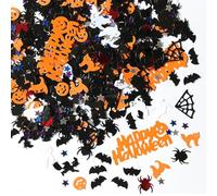 Happy Halloween Confetti, 30g Halloween's Table Decorations Table Scatter, Pumpkins Spiders Bats Witches Spider Webs Star Cat Ghost Confetti for Halloween Night Party Decorations Supplies Cards