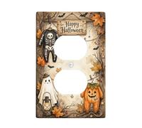 Happy Halloween Costume Skeleton Outfit Duplex Outlet Covers Plate