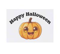 'Happy Halloween Cute Pumpkin' Temporary Tattoo - Water Resistant, Skin-Safe, Non-Toxic Transfer (TO00077919)