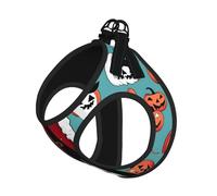 Happy Halloween Day Print Harness Leash Set For Cat And Small Dog, Adjustable, Reflective, And Escape-Proof Vest With Soft Breathable Mesh Lining